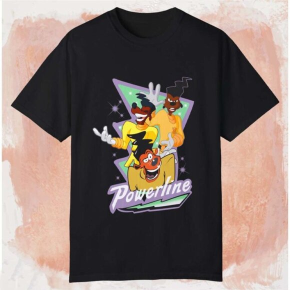 A Goofy Movie Powerline Retro Cartoon Collector Fan Graphic Gift Unisex T-Shirt - Picture 1 of 5